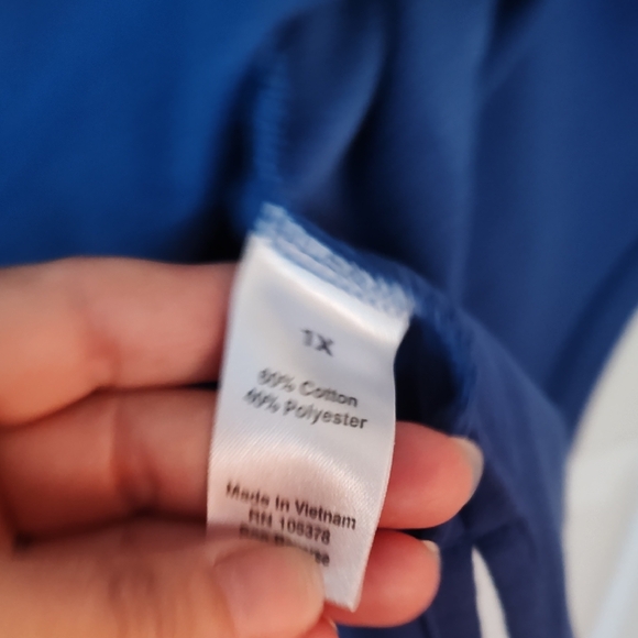 Draper's & Damon's Blue Cowl Neck Top - Picture 3 of 6